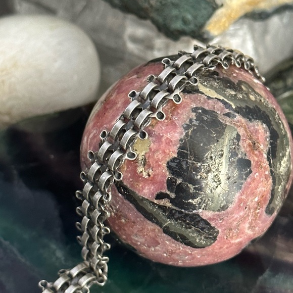 Vintage crescent moon 925 sterling silver bracelet - Picture 3 of 10